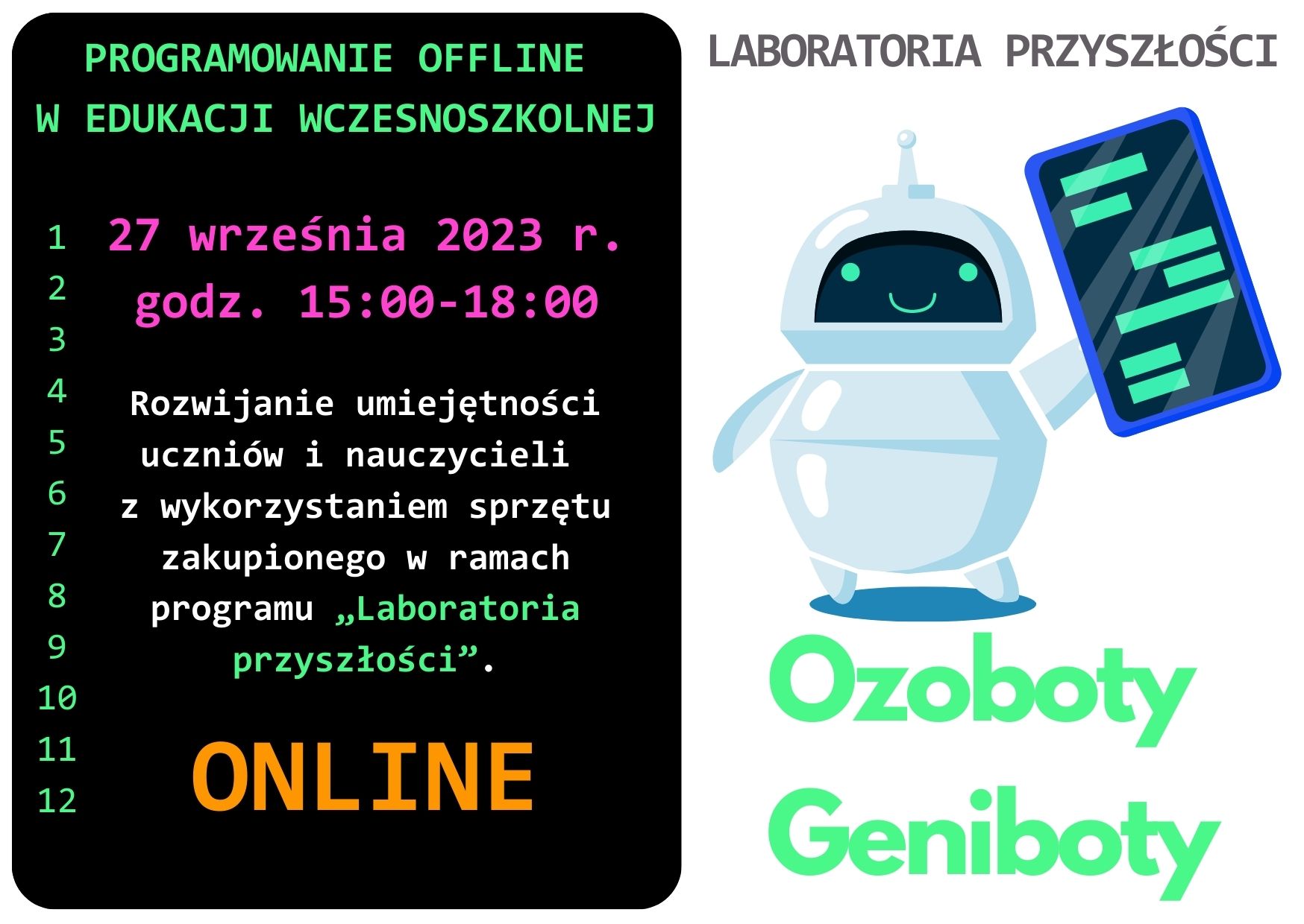 Programowanie Offline W Edukacji Wczesnoszkolnej Programowanie Ozobot